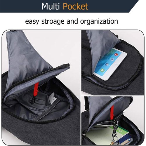 Tautrophen Crossbody Sling Bag Chest Daypack Small Shoulder Backpack Casual Multipurpose for Hiking Travel Men Women