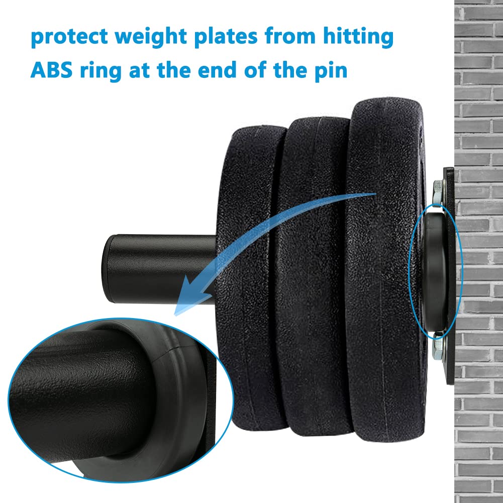 6Pcs Weight Plate Holder, Wall Mounted Weight Plate Rack Storage for 2" Olympic Weight Plate