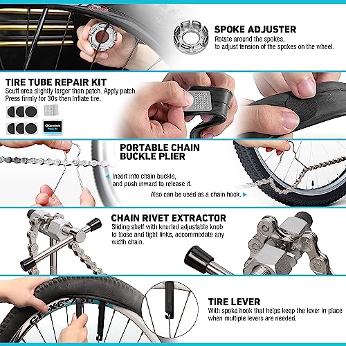 DURATECH 31-Piece Bicycle Tool Kit with Storage Box - Bike Repair Set