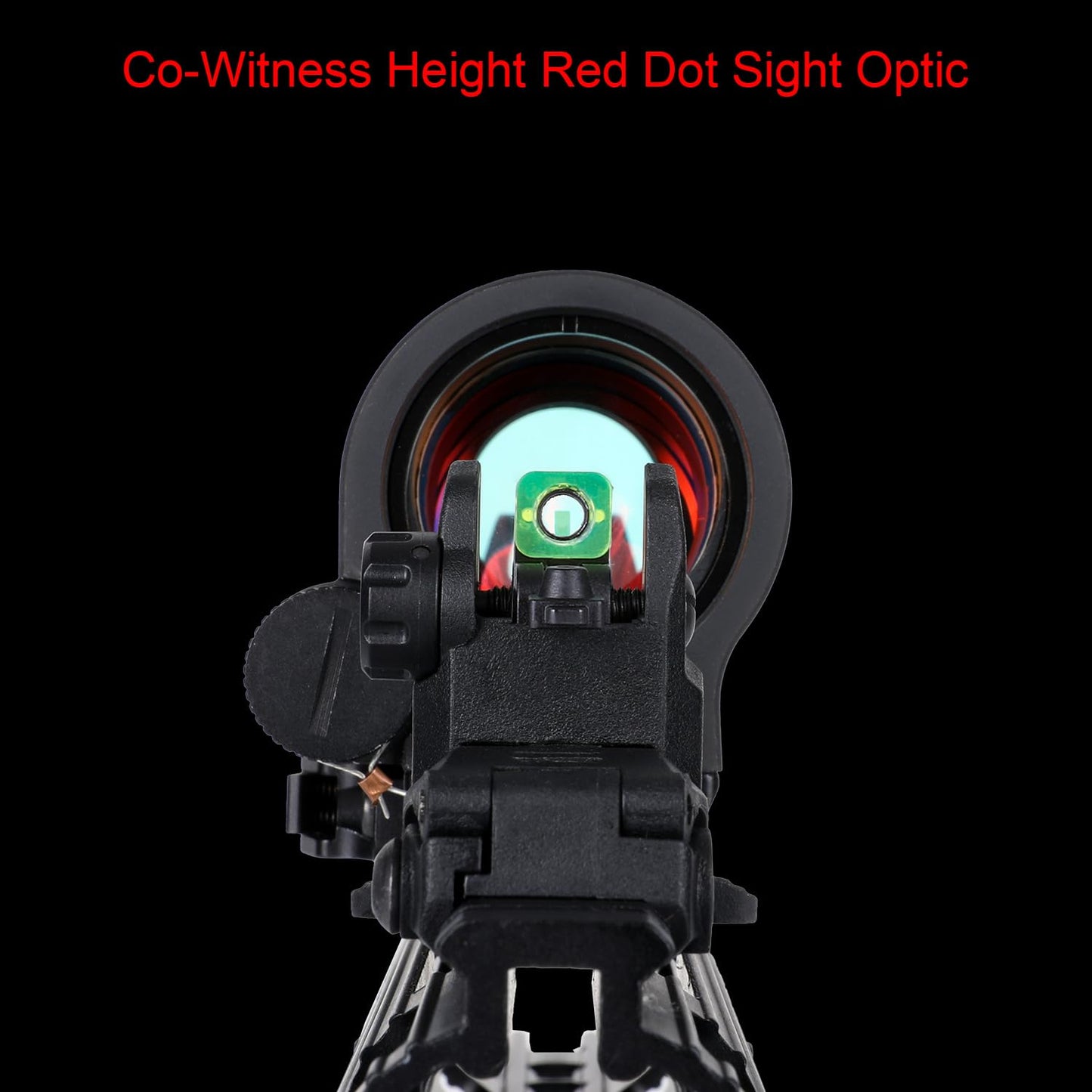 Fiber Optic Sights,Co-Witness Height Red Dot Sight,Front and Rear