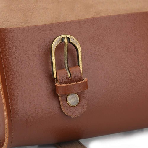 Socobeta Leather Bag Handlebar 25x15x8 B Retro Artificial Leather Front Frame Bag Pouch Cycling Accessory