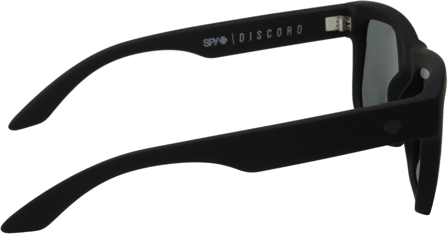Spy Discord Sunglasses Soft Matte Black with Happy Gray Green Polarized Lens