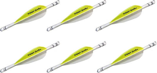 New Archery Products Quikfletch Quikspin 3-Inch 3-Vane Easy-to-Use Stabilizing Fletching for Increased Accuracy of Crossbow Bolts - 6 Pack
