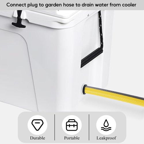 Omoojee Cooler Drain Plug Hose Connection, Cooler Plug Replacement Compatible with Yeti Roadie, Tundra, and Tank Coolers
