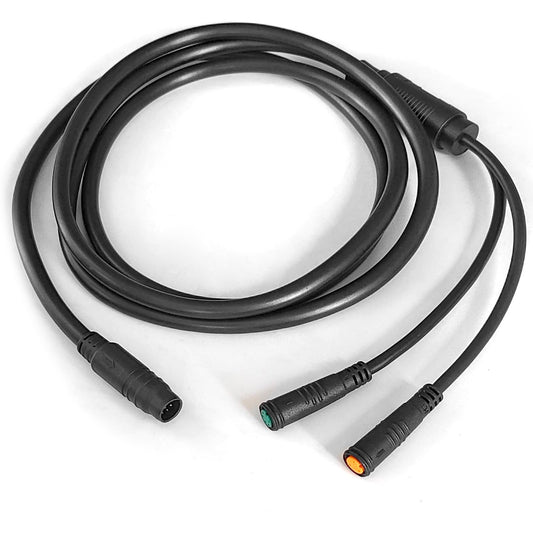 FOBOXCHD Electric Bicycle Signal Cable 1T4/1T5, Connecting Controller to Display, Throttle, Light Function, 150cm Length (1 to 2)