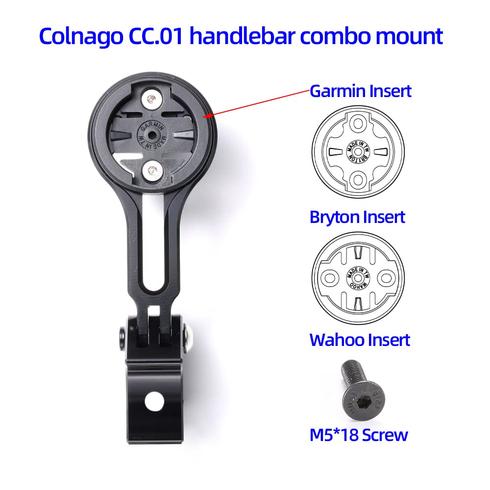 Cestbon Out Front Bike Stem Handlebar Combo Mount for Garmin Edge Wahoo Elemnt Bryton Rider Stages Dash Hammerhead Campatible with Col nago C68 V4RS CC.01 Integrated Handlebar