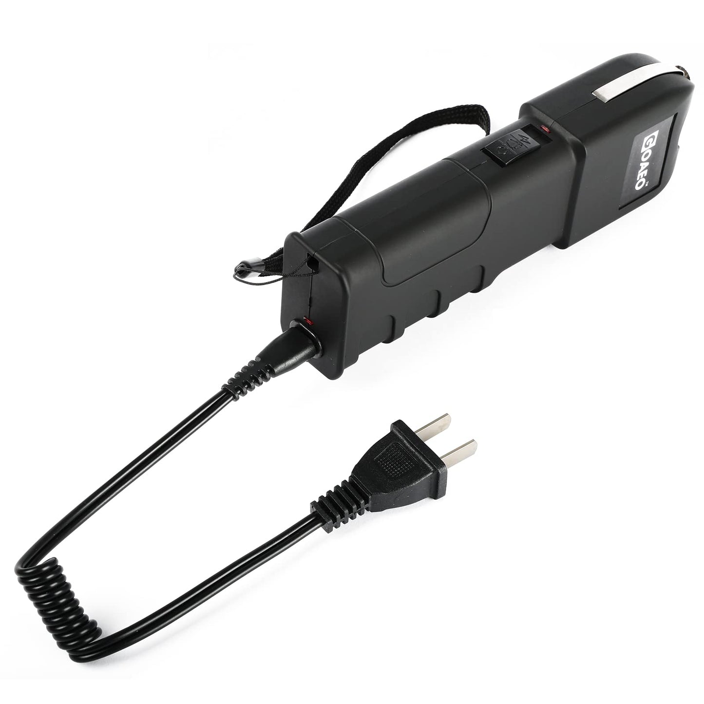 GOAEO Stun Gun - 59 Billion Heavy Duty Stun Gun with LED Flashlight, Includes Wrist Strap and Belt Holster (Black)