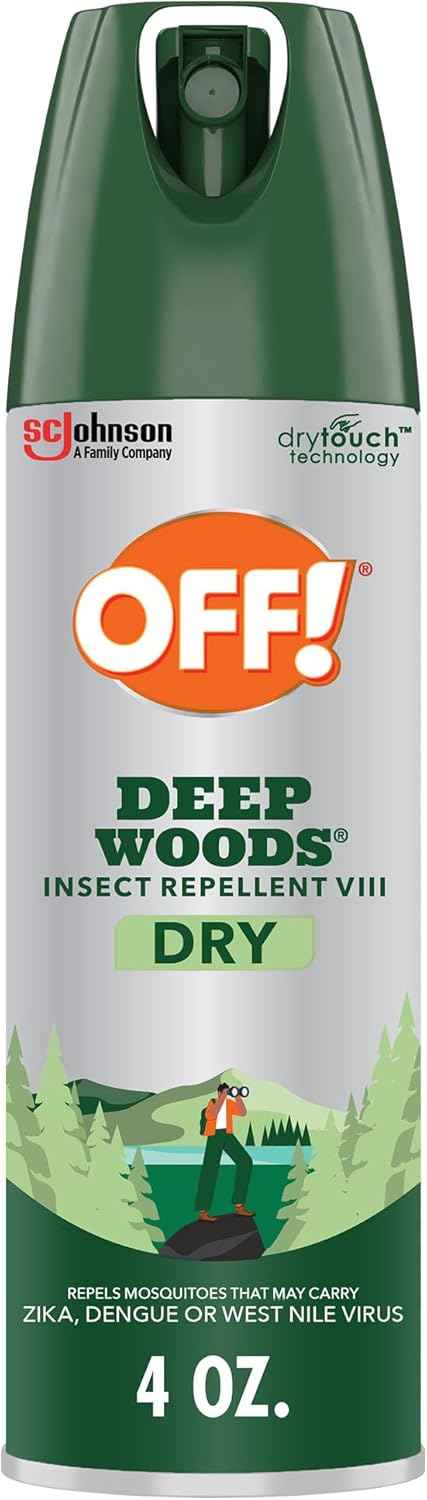 OFF! Deep Woods Mosquito & Tick Repellent Spray - 4 Oz, Non-Greasy, 2 Pack
