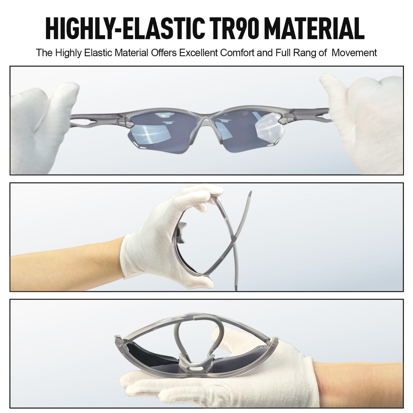 ACBLUCE Polarized Sports Sunglasses for Men Women, Baseball Sun Glasses for Cycling Fishing Running Driving Golf Motorcycle Blue Glasses