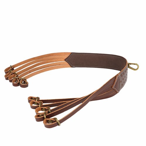 TOURBON Leather Duck Strap Game Carrier Hunting Geese Hanger Bird Tote Dove Belt