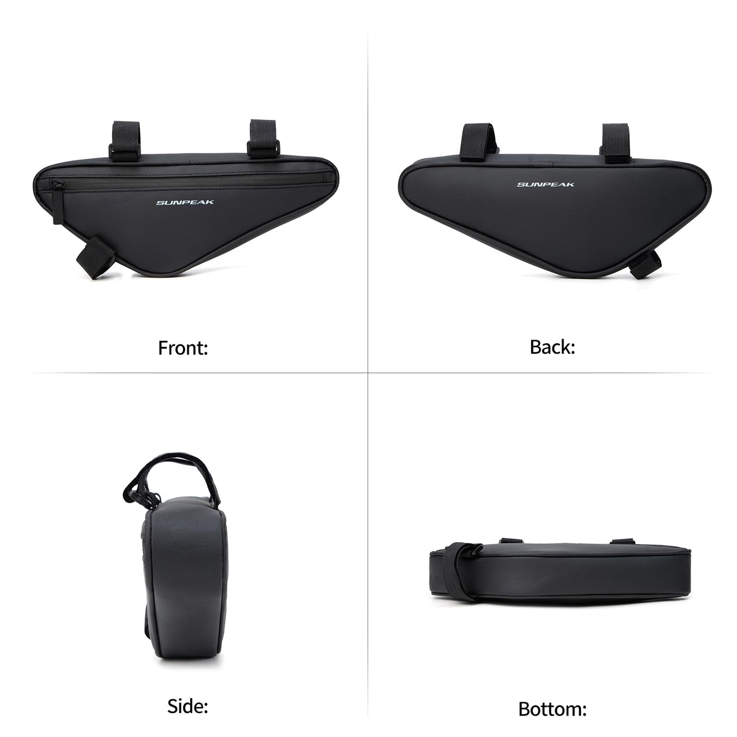 Sunpeak Bike Frame Storage Bag Top Tube Bike Bag Water Resistant Bicycle Triangle Pouch Bike Accessories Bag for Phone Wallet Keys Tools Use for Road Bike MTB Bicycle