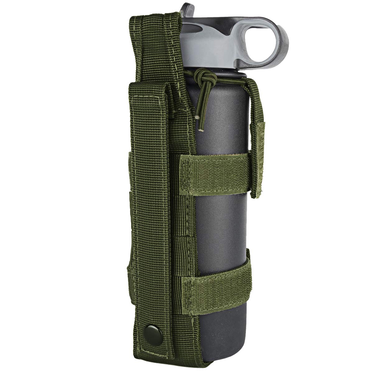 IronSeals Tactical Water Bottle Holder, Molle Compatible, Adjustable, Green, Nylon, 16 oz - 32 oz/ 500 ML - 1000 ML Bottle Pouch