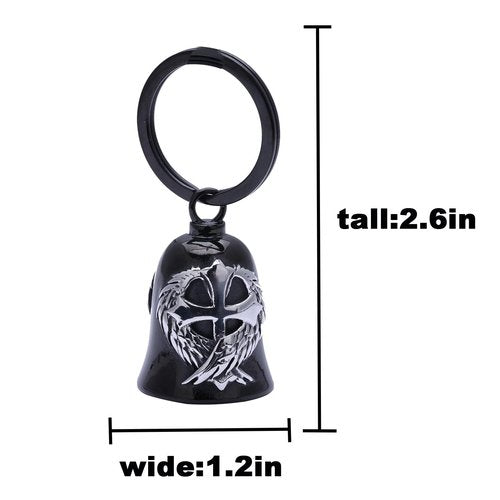 Motorcycle for Bell - Bicycle Bells for Men, Stainless Steel bring good luck and peace motorcycle bell (black sliver)