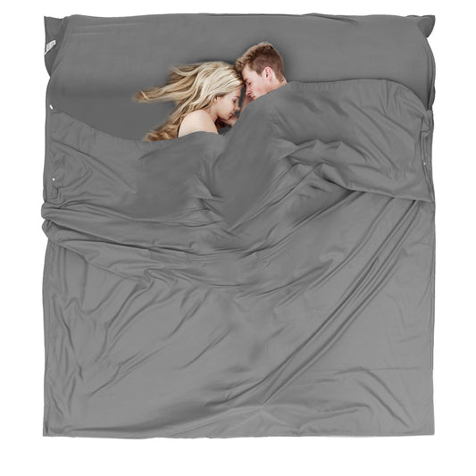 JAICOM Sleeping Bag Liner - Travel Sheet & Adult Sleep Sack, Lightweight Double Travel Sheet Camping Sheets for Backpacking, Hotels & Hostels, Outdoor