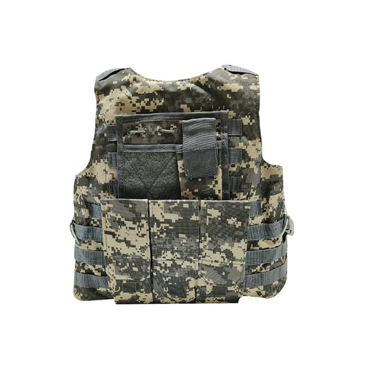 ACECARE Adjustable Tactical Airsoft Vest - Outdoor Hunting Molle Vest for Training, Hiking & Camping with Shoulder Strap