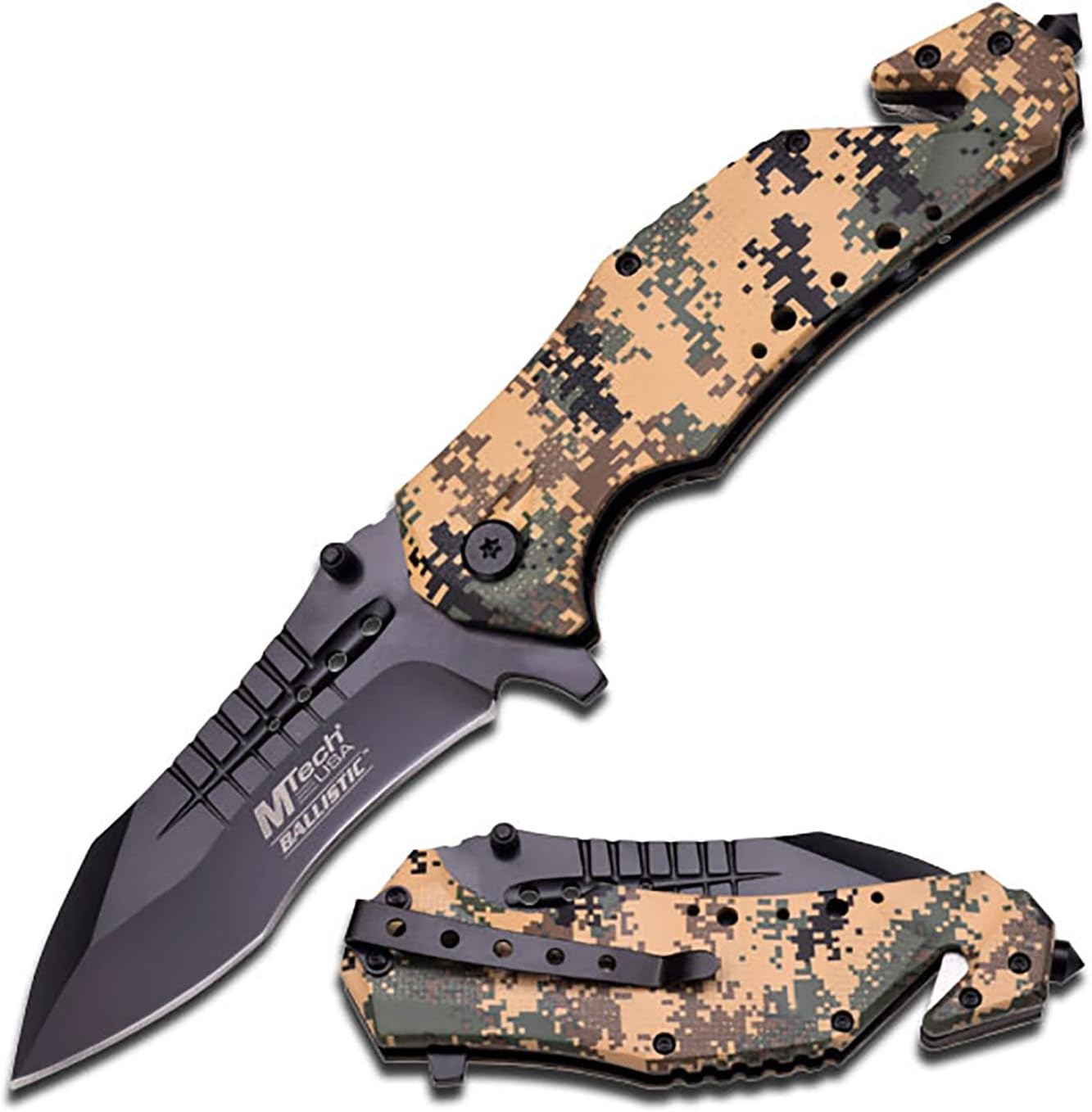 MTech USA MT-A845BK SPRING ASSISTED KNIFE, 5" Closed, Black Blade