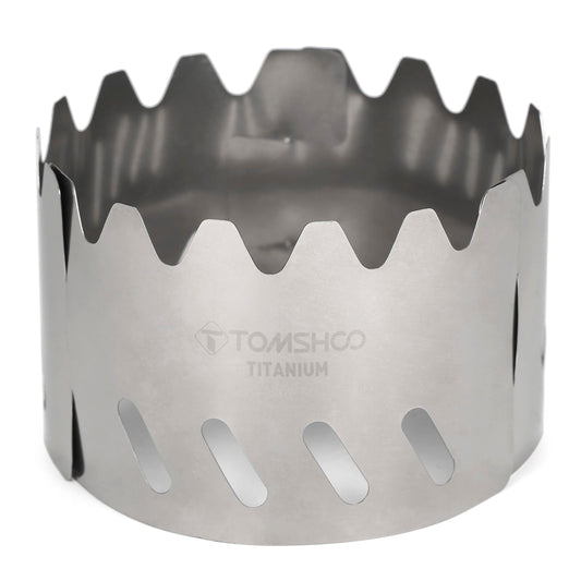 Funien Portable Outdoor Ultralight Titanium Stove Rack Stand Windscreen for Camping Hiking Backpacking