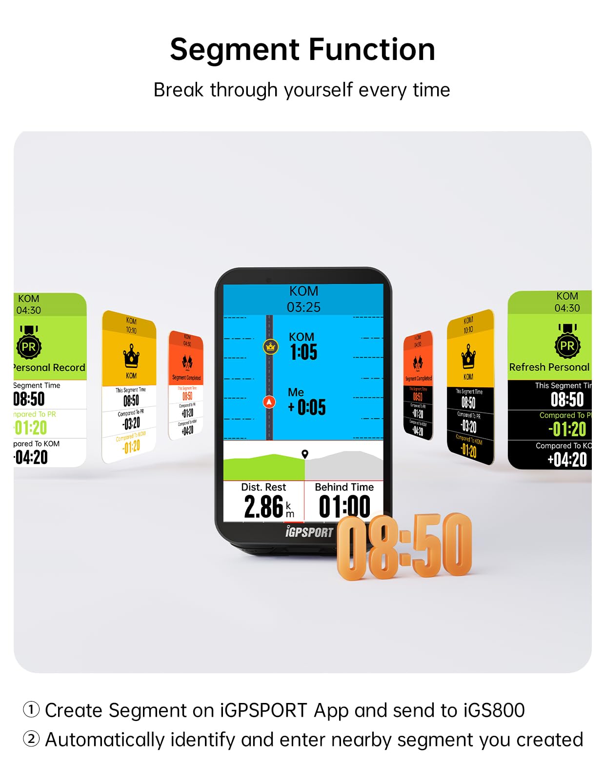 iGPSPORT iGS800 Bike Computer Touchscreen, 3.5'' Offline MAP Navigation WiFi Bluetooth ANT+ Smart GPS Cycling Computer 32GB IPX7 Waterproof