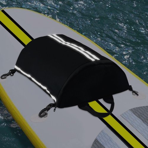 MiOYOOW Paddleboard Deck Bag, Waterproof Paddleboard Deck Organizer Reflective Stand Up Paddleboard Storage Accessories with Hooks for Paddle Board Surf Board Kayak Boat Canoe