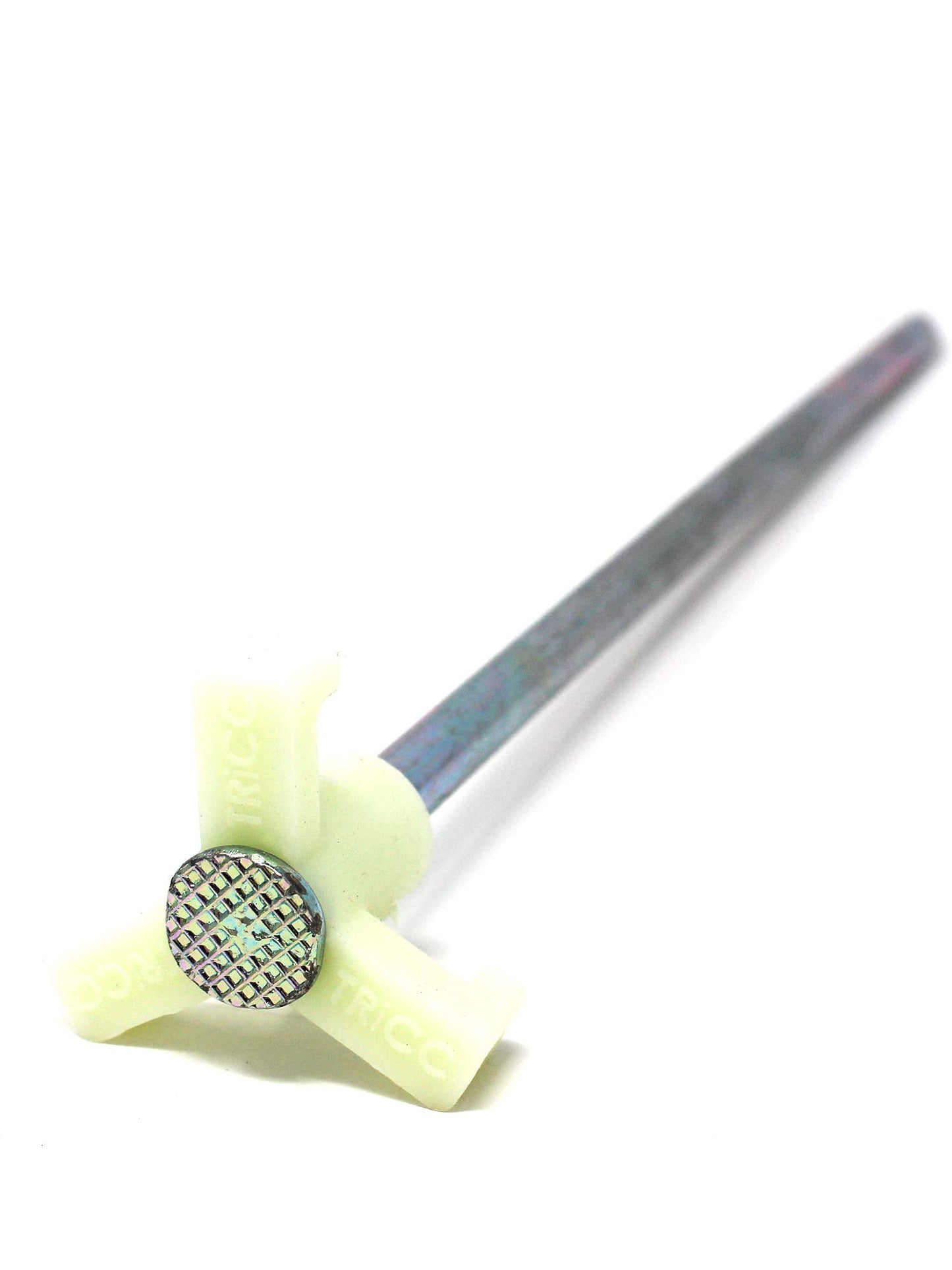 Tricc Unbreakable Heavy Duty Steel Tent/Canopy Stakes, Galvanized Non-Rust 10" Three Pegged Solid, Sturdy Stakes for Outdoor Trips, Camping, Hiking & Gardening. Made in The USA (Glow in The Dark)