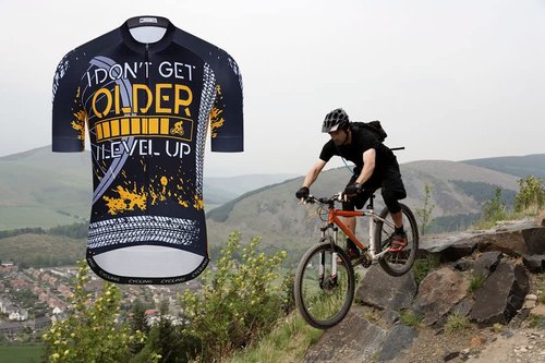 Tire Marks Cycling Jersey Men, Short Sleeve Mountain Dirt Bike Shirt MTB Clothing Biking Gear Tops Riding Road Outfit BMX Clothes Bicycle Apparel Ciclismo Uniform Large