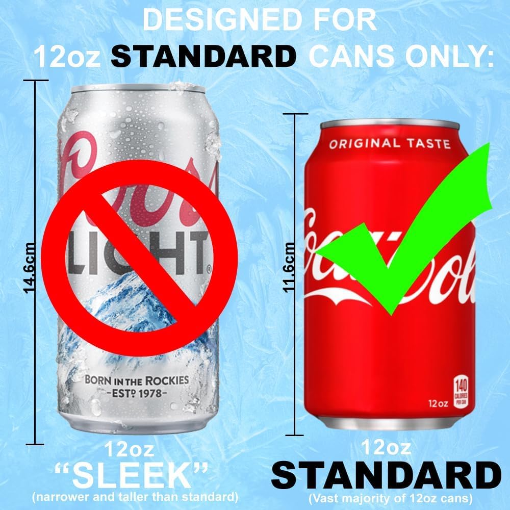 FITY Freeze (2 Pack) - A Multi-Use Freezable Ice Pack 12oz Can Adapter for 16oz Tall Can Tumblers Also use w/Lunch Boxes, Diaper Bags, Sore Muscles, Compatible with YETI MiiR CamelBak BruMate (Red)