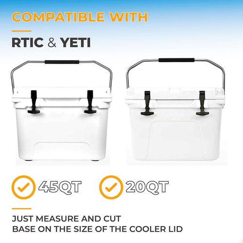 Pokin Cooler Replacement Lid Gasket for Yeti RTIC 20qt or 45qt Coolers,6ft Rubber Gasket Fit for Yeti Cooler Replacement Parts,Cooler Latches Accessories