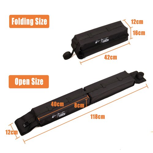 YOUNZJ Roof Rack Pads Car Soft Roof Rack Pads Luggage Carrier System for Kayak Surfboard Snowboard SUP Canoe (use Without Cross bar)