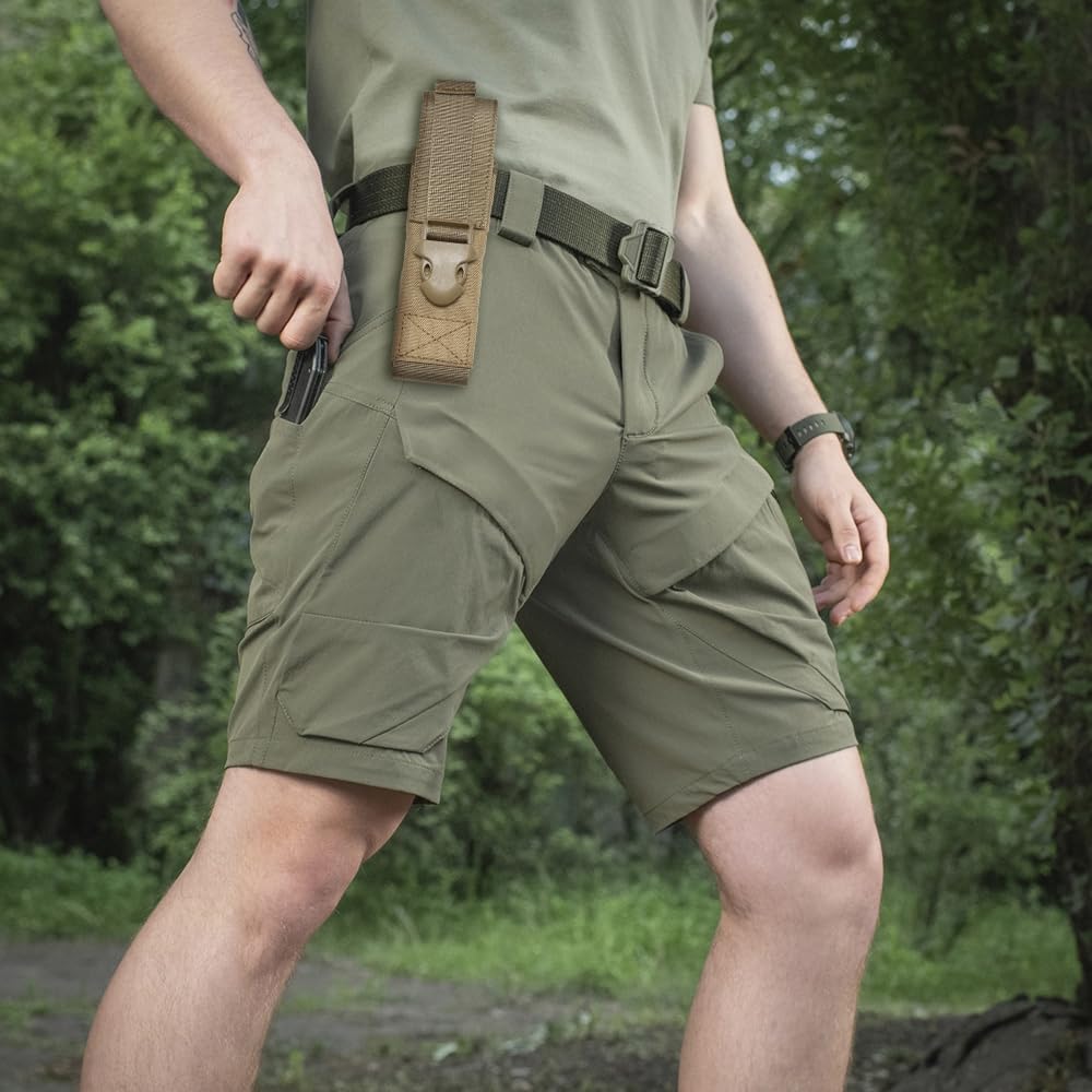 Tactical Flashlight Pouch, Flashlight Belt Carry Case Portable Nylon Tool Pouch for Camping, Hunting, Hiking, Mountaineering