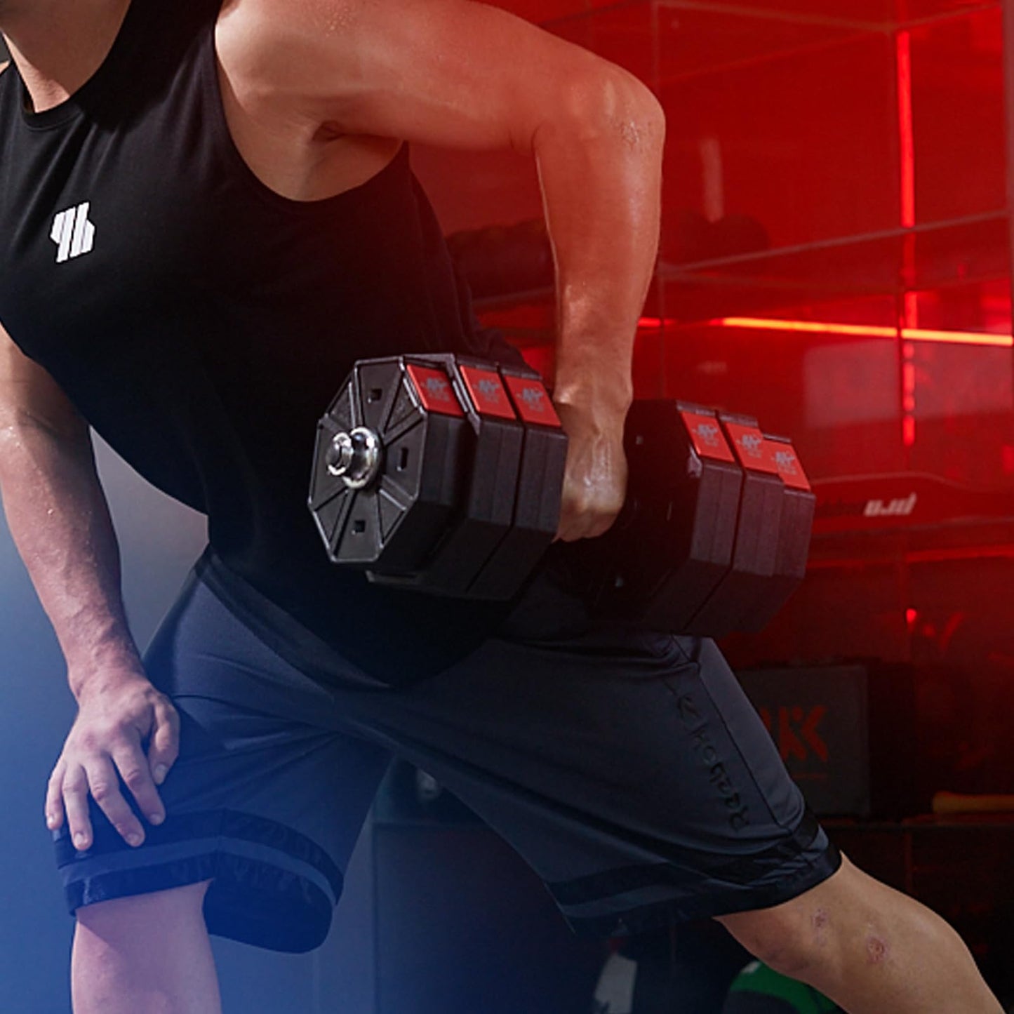 Adjustable Dumbbell Handle/Straight Barbell/Arm Blaster for 1" Cast Iron Weight Plates with Collars Loadable Dumbbells (Nut+Screw(4 Pcs))