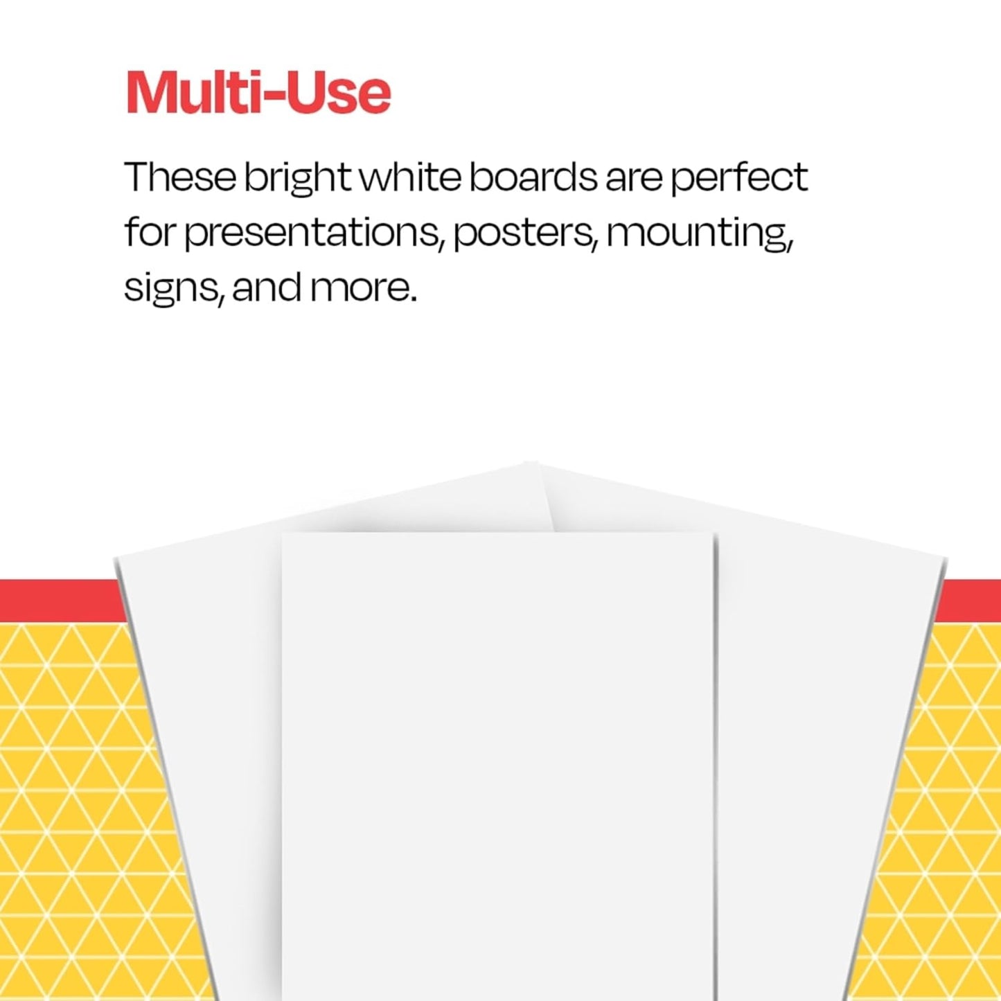 School Smart Poster Board, 11 x 14 Inches, White, 25 Count (Pack of 1) - 1371698