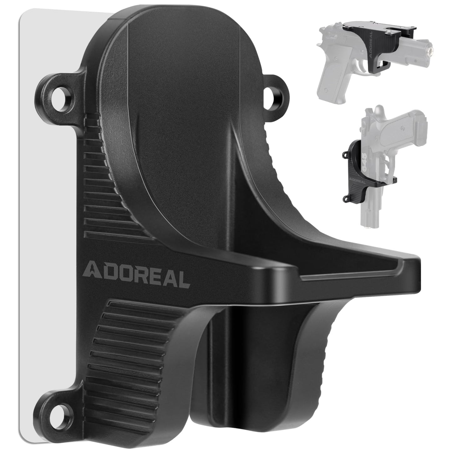 Adoreal Magnetic Gun Mount, Hole Free Gun Holster for Vehicle Home or Office, Side Magazine Magnetic Suction Concealed Gun Magnet for Pistol in Wall, Desk