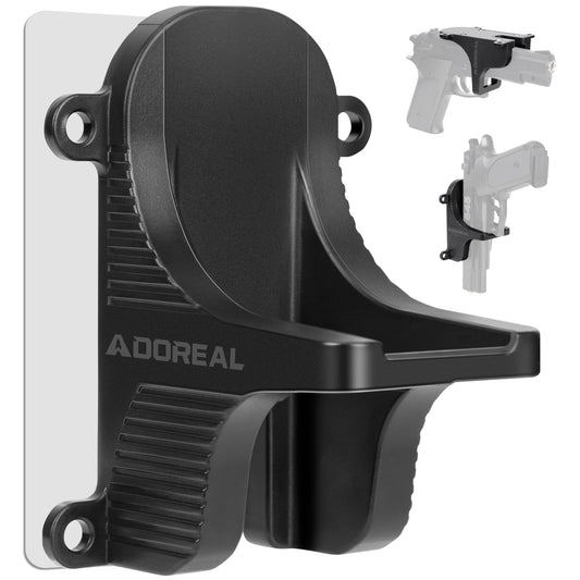 Adoreal Magnetic Gun Mount, Hole Free Gun Holster for Vehicle Home or Office, Side Magazine Magnetic Suction Concealed Gun Magnet for Pistol in Wall, Desk