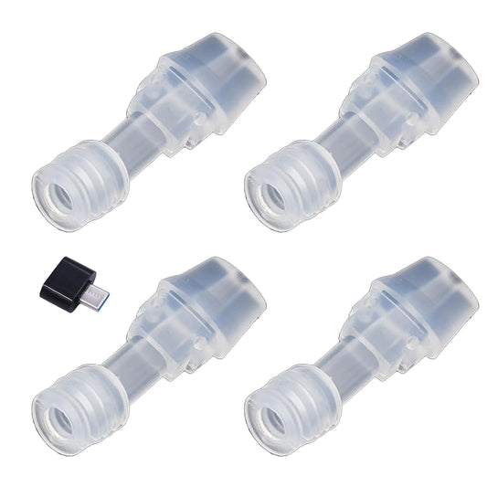 Generic 4 Pack Kids Bottle Replacement Bite Valves Replacement for Contigo Water Bottles Bite Valve Multi-Pack for Silicone Water Bottles Bite Valve Replacement Type-C Convertor, White