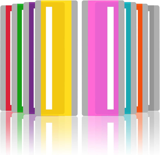 16 Pieces Guided Reading Strips Colored Highlight Strips Overlays Reading Bookmark Reading Line Trackers for Kids Dyslexia Reading Strips Student Reading Tools (Mixed Colors)
