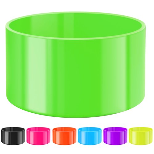 Vmini Protective Neon Boot for Stanley Cup 20/30/40oz, Compatible with Hydro Flask 12-24oz & Simple Modern 20-40oz, Silicone Sleeve for More Tumblers & Water Bottles of 2.8-2.95" Bottom, Neon Green