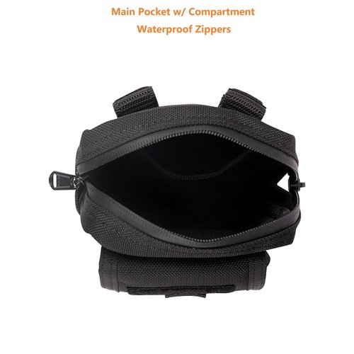 TACNEX Duty Belt Pouch Compact Waist Cellphone Bag Heavy Duty Nylon Tactical Utility Gear Gadget Tool EDC Pouches for Police Law Enforcement Security Officer (Flap with Snap Standard Size)