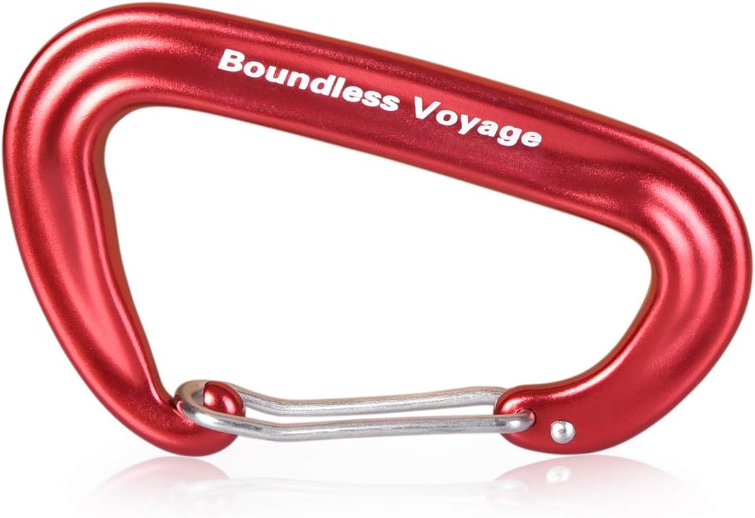 iBasingo Aluminum Alloy Carabiner Clips 12KN Keychain BV1026