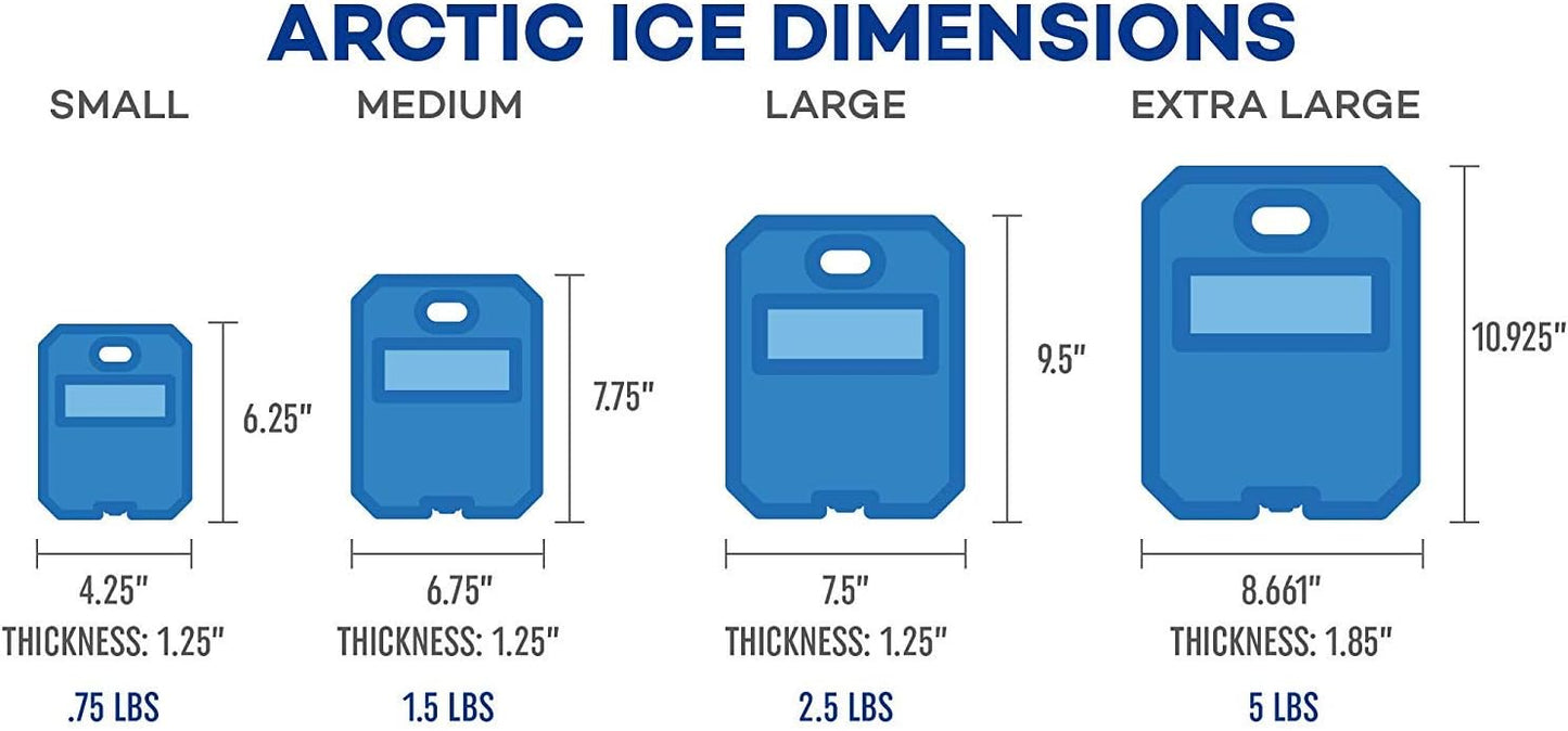 Arctic Ice Reusable Ice Pack - Long Lasting Beverage Cooler Freezes at 28°F