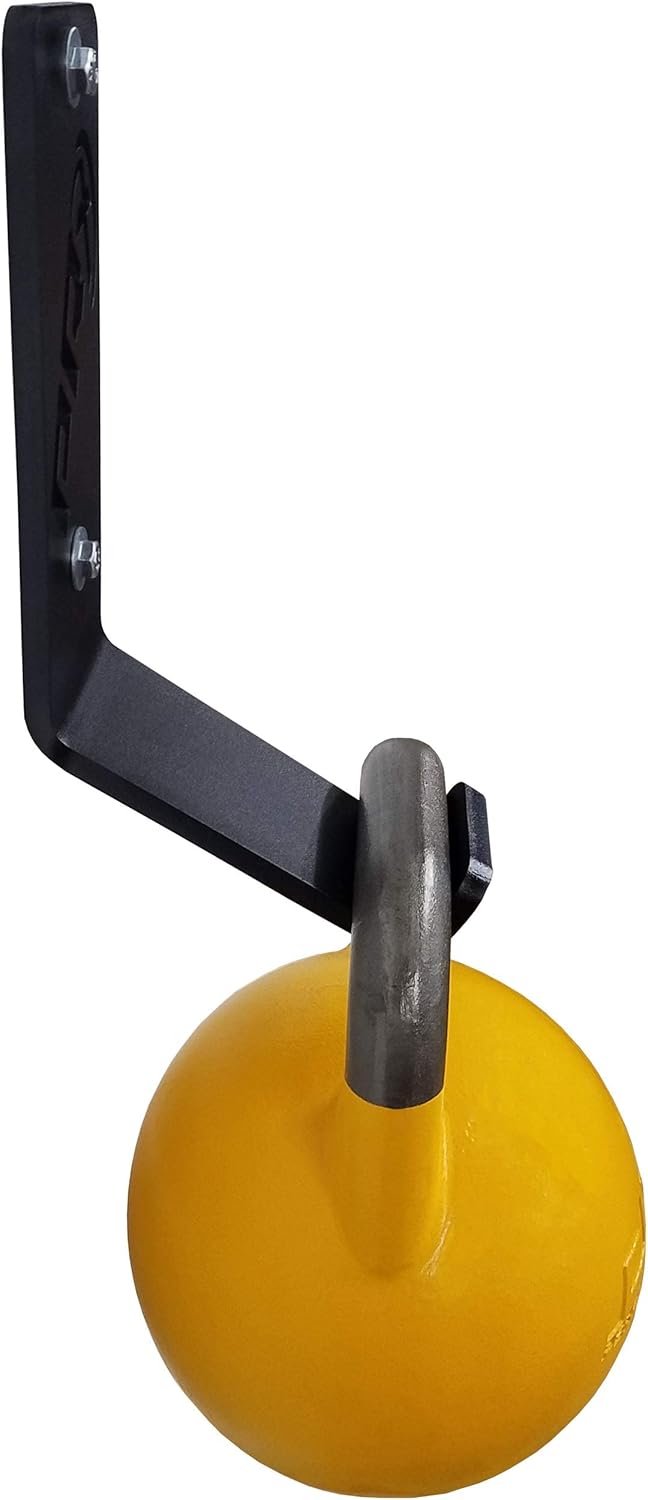 PRx Performance USA MADE Kettlebell Storage Holders, Wall Mounted Kettle Bell Holder Hanger, Space Saving Home or Commercial Gym Accessory, Thick Steel with Black Powder Coating