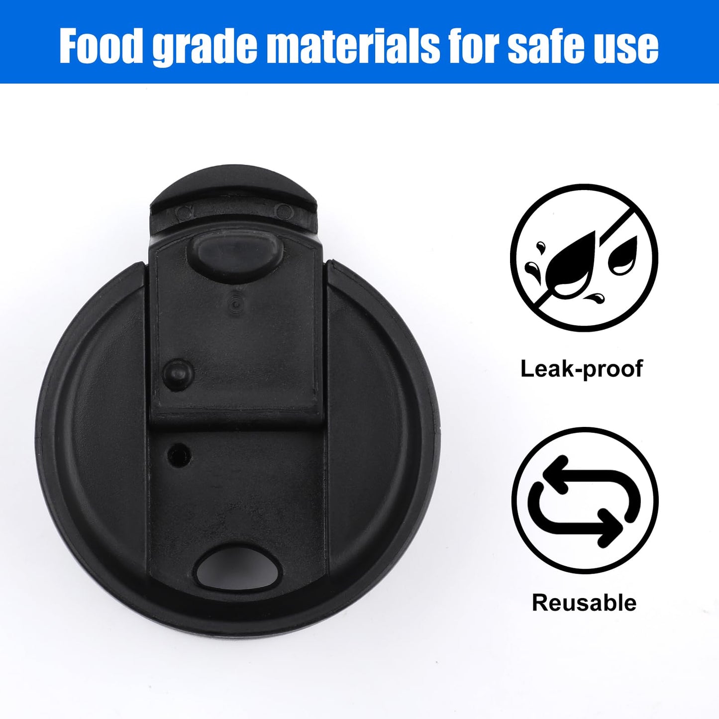 2Pcs Flip Lid for Hydro Flask 12 16 18 20 32 40 64 oz Wide Mouth Water Bottles,BPA Free Replacement Lid Cap with Button Lock for Hydroflask,Thermoflask,Iron Flask and More 2.28" Wide Mouth Bottles