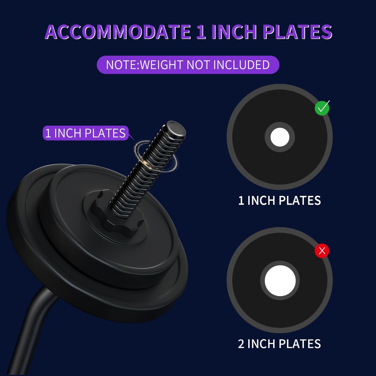 47" EZ Curl Bar Weight Lifting Bar, 1-inch Curling Bars for Weight lifting, Barbell bar for Hip Thrusts/Squats/Lunges for Gym and Home, With 2 Star Double Risk Star-nuts (220lb Weight Capacity) (Black)