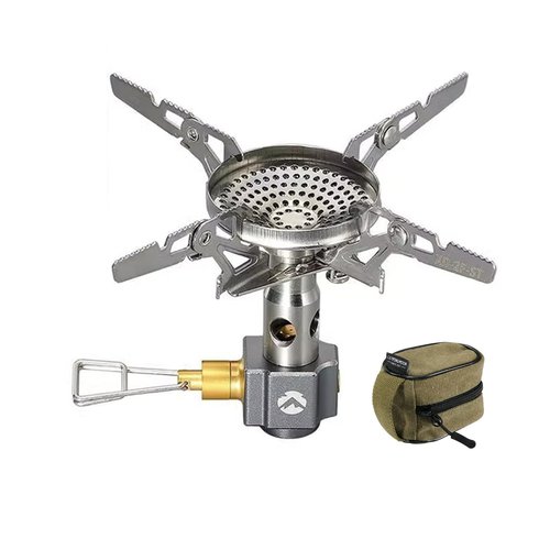 Campingmoon Portable Camping Gas Stove Ultralight Backpacking Stove With 4-Flex Outdoor Hiking Gear (XD-NE-2F(No Igniter))