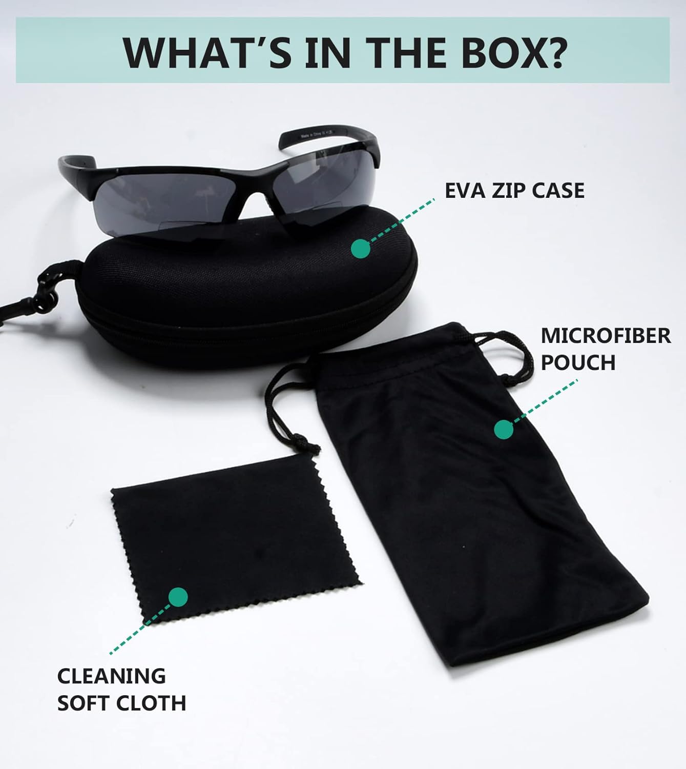 Eyekepper TR90 Unbreakable Sports Half-Rimless Bifocal Sunglasses Baseball Running Fishing Driving Golf Softball Hiking