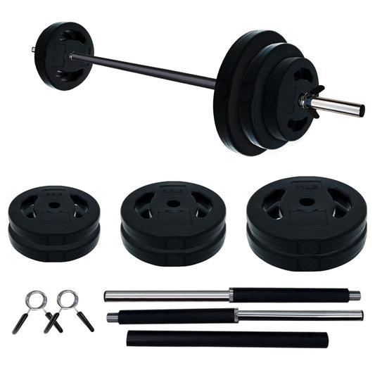 Adjustable Barbell Weight Set, Adjustable Free Weights for Home and Gym Workout,40LB, Black