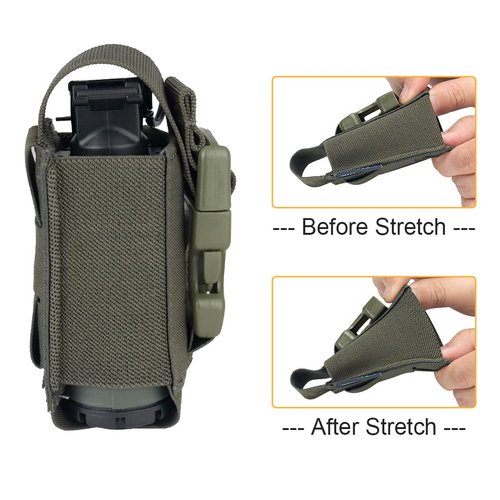 IDOGEAR Tactical Flashlight Holder Molle flashbang Pouch Magazine Pouch Multi-Purpose Tool Pouch for Vest Heavy Duty Belt Backpack (Ranger Green)