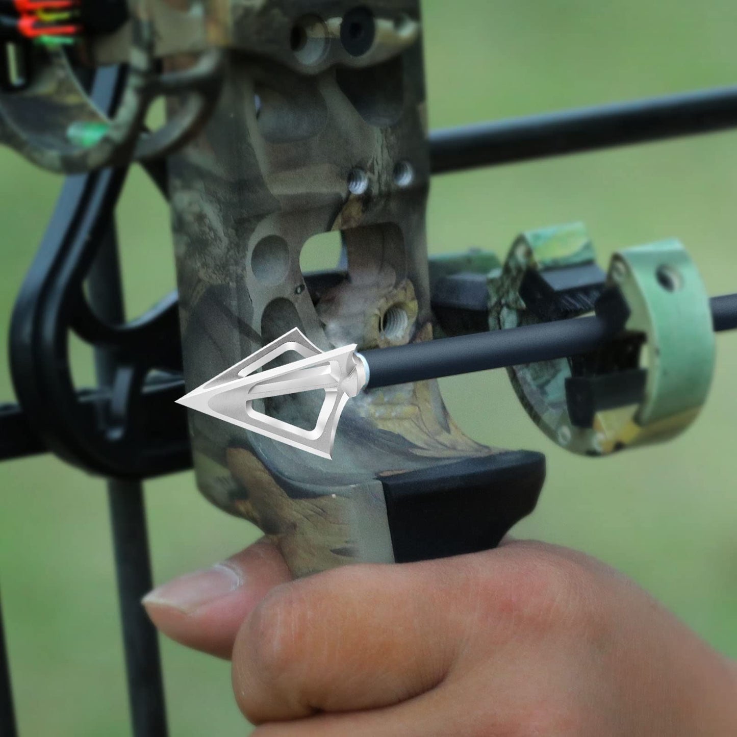 KEAUP 6 Pack Fixed Blade Broadheads 100 Grain 420 Stainless Steel Fixed Blade Broadhead Archery Arrow Heads Crossbow Broadheads for Crossbow and Compound Bow