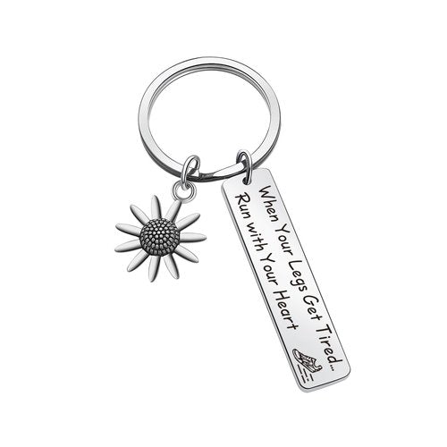 ZQEOU Track And Field Gifts Runner Keychain Athletic Trainer Gift Running Lovers Gift Marathon Gifts Fitness Enthusiast Keychain Cross Country Races Jewelry Fitness Gym Jewelry