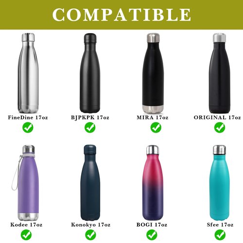 Linkidea Neoprene Water Bottle Carrier with Strap Compatible with S Original, Koodee, MIRA 17oz Cola Shaped Bottle, Insulated Waterbottle Sling Bag Holder with Shoulder Strap, Camo