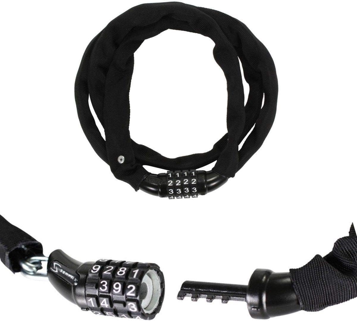 Mini Bike Lock Combo - Serfas LL-2 Lightweight, Keyed Chain Security
